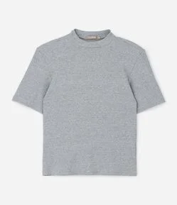 Blusa Manga Curta em Ribana Curve & Plus Size