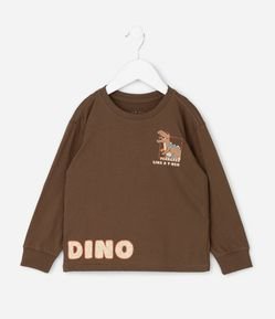 Camiseta Infantil com Estampa Dinossauro – Tam 1 a 6 Anos