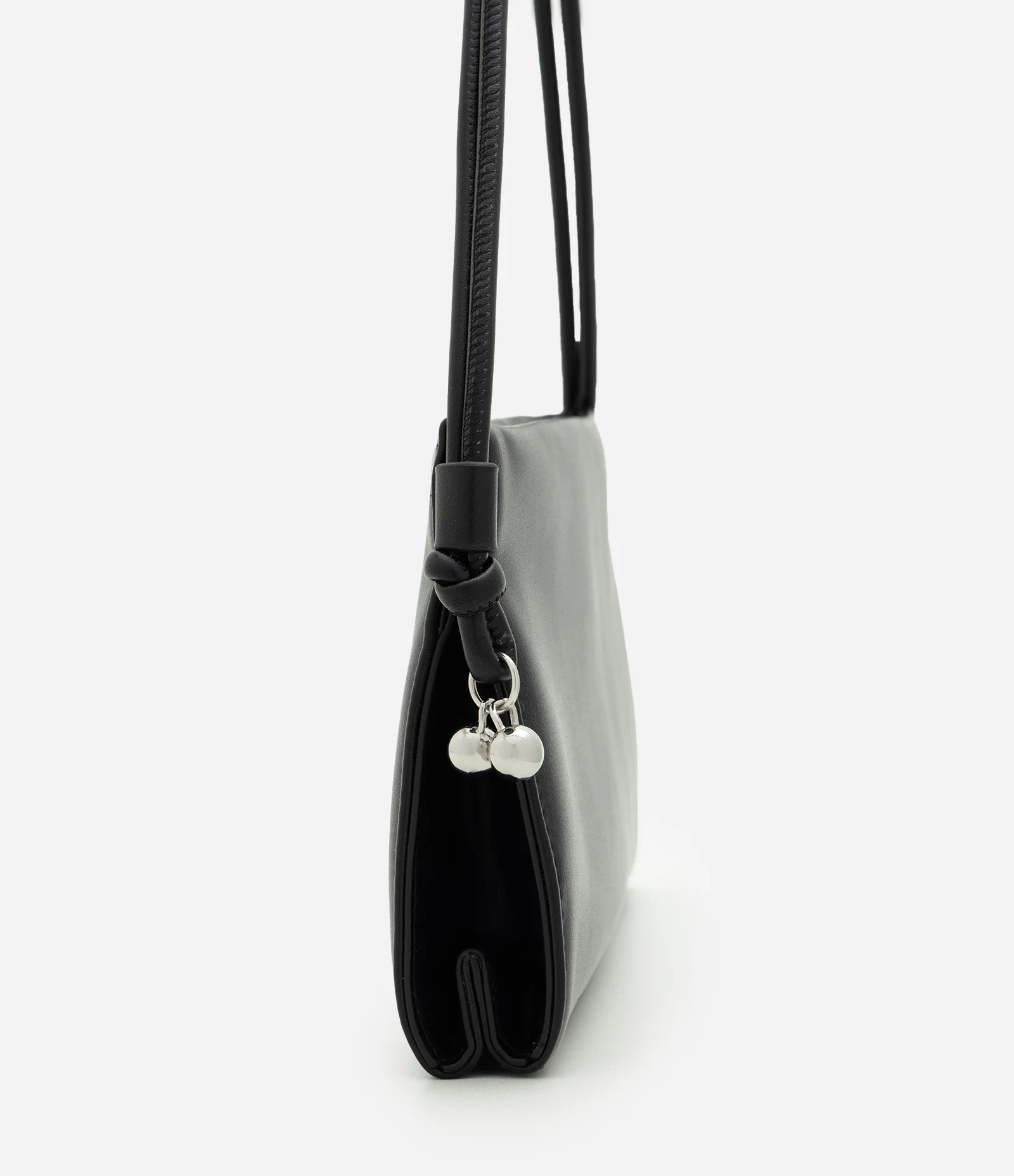 Bolsa Bowling Pequena em PU com Estrutura Maleável Preto 2