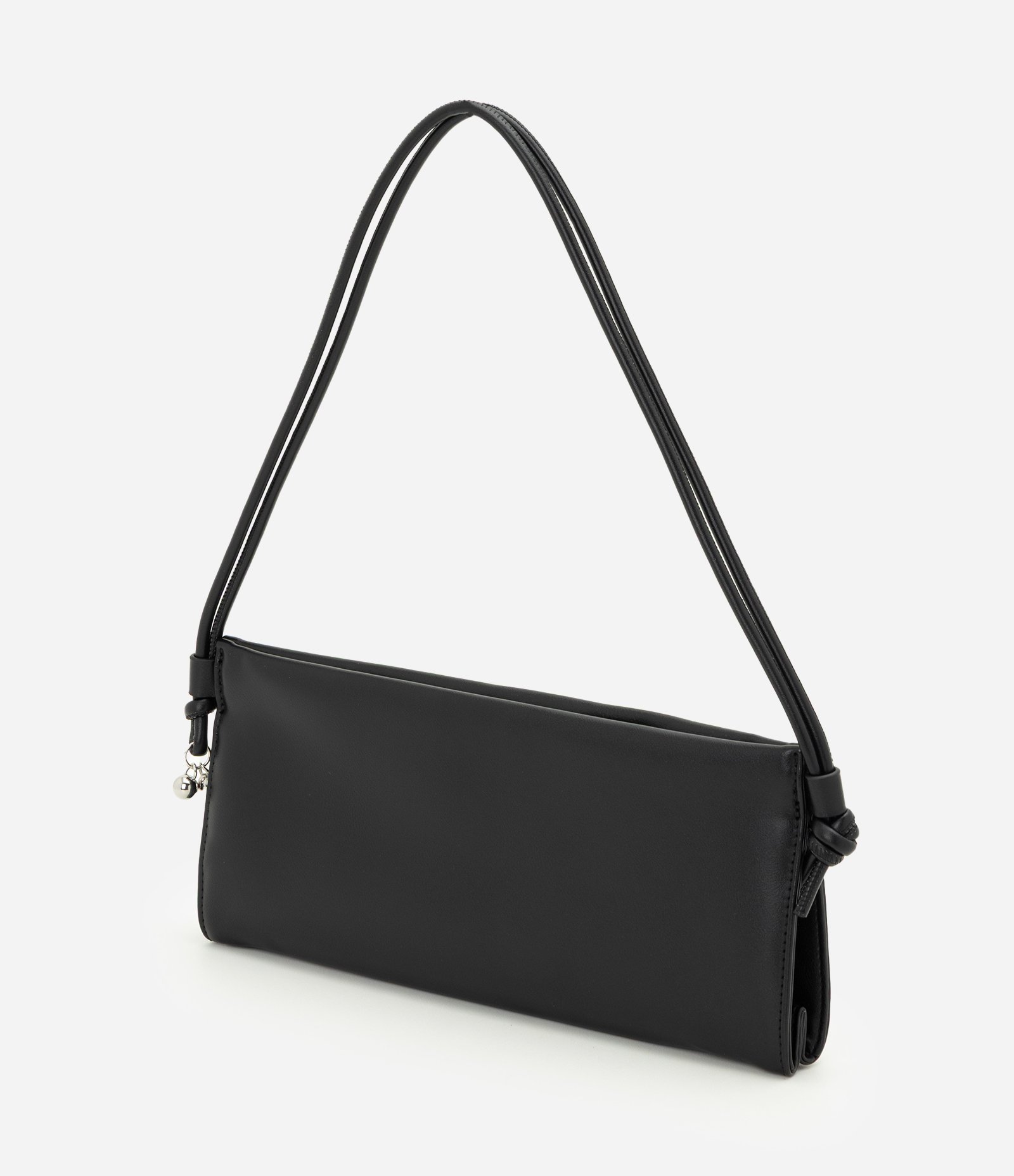 Bolsa Bowling Pequena em PU com Estrutura Maleável Preto 4