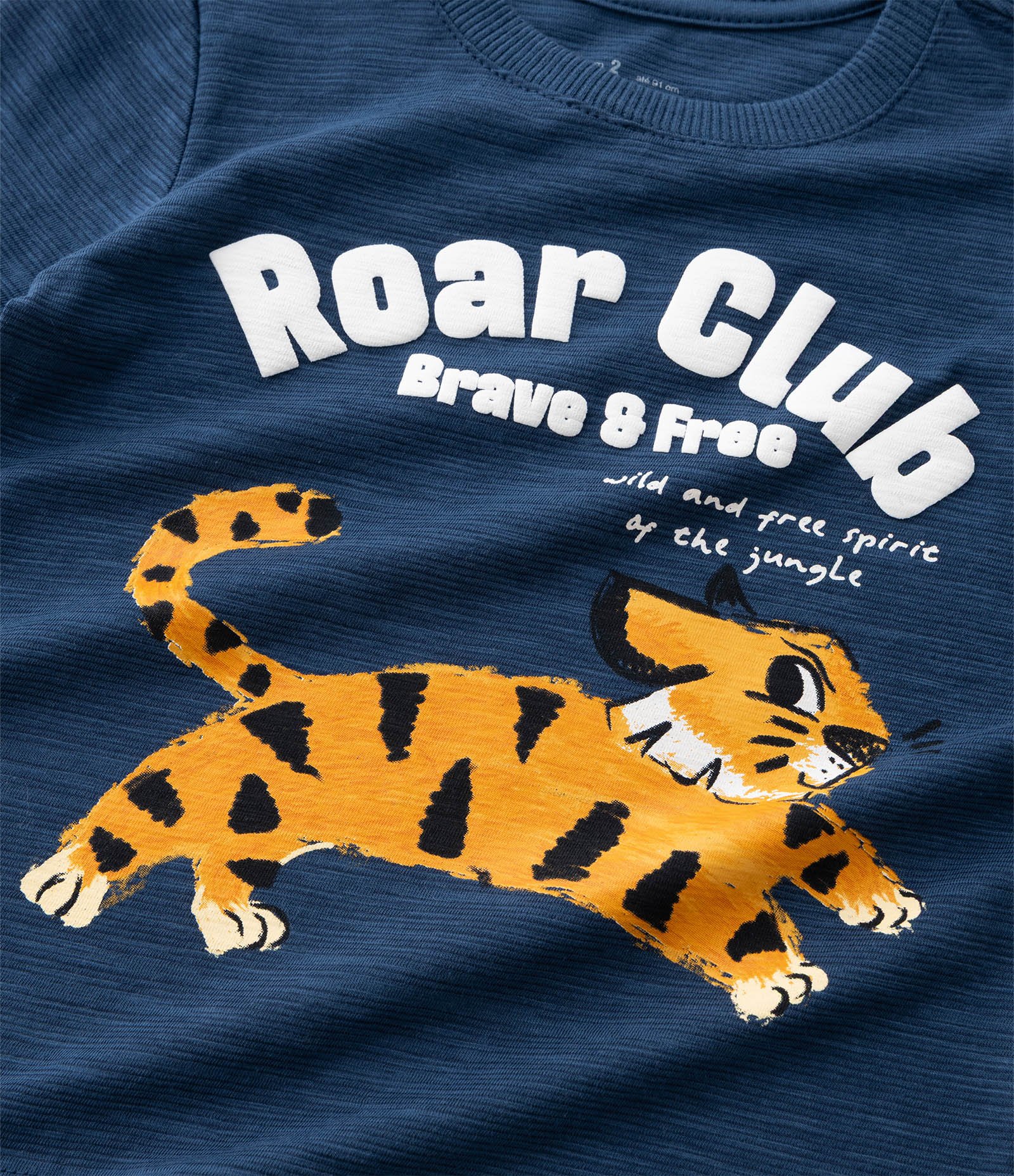 Camiseta Infantil em Algodão com Estampa Tigre - Tam 1 a 6 Anos Azul 4