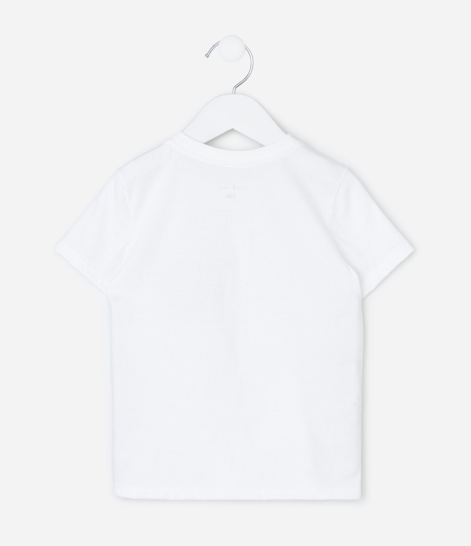 Camiseta Infantil com Bolsinho Marsupial Estampado – Tam 1 a 5/6 Anos Branco 2