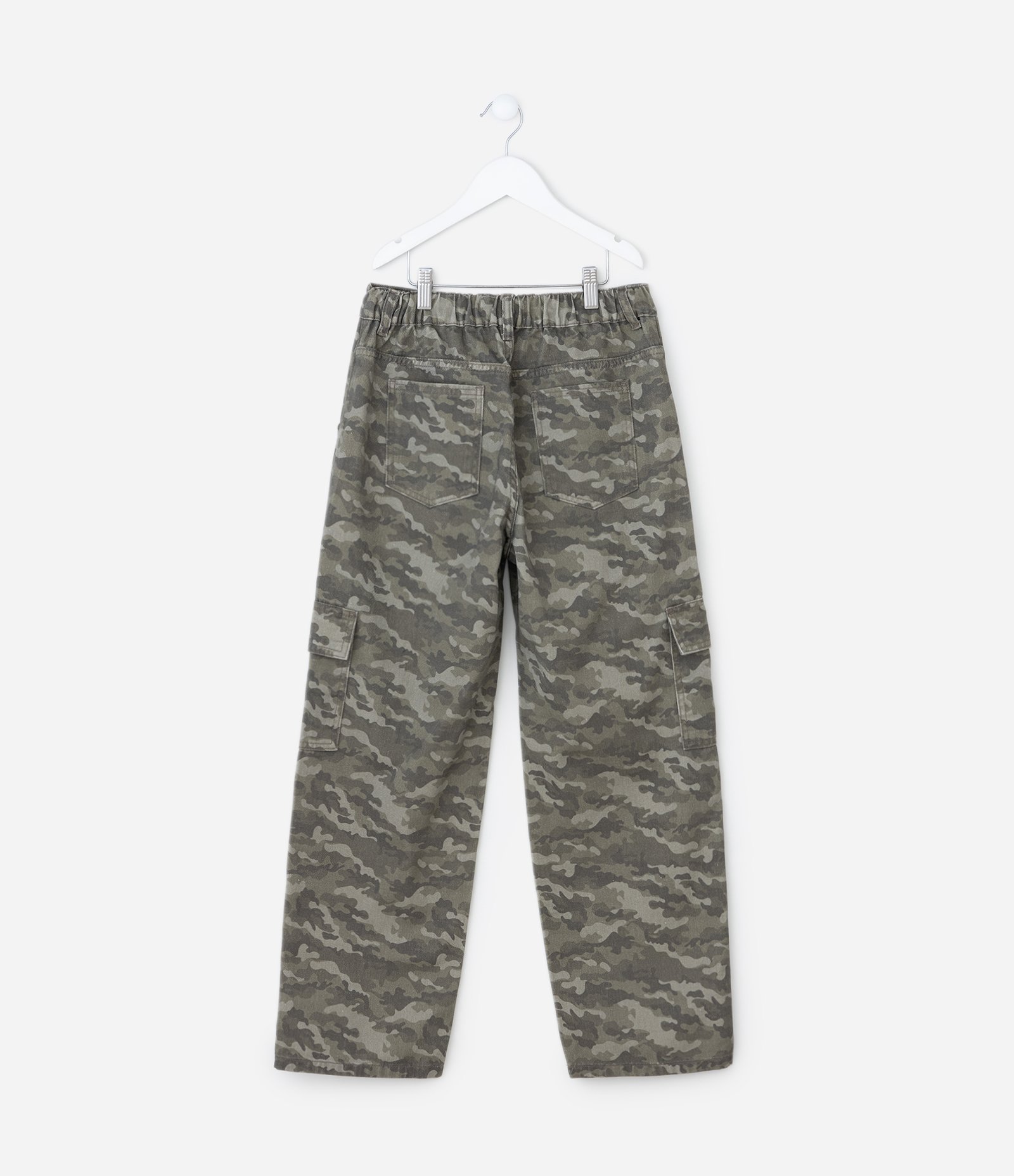Calça Infantil Baggy com Estampa Camuflada – Tam 7 a 16 Anos Verde militar 2