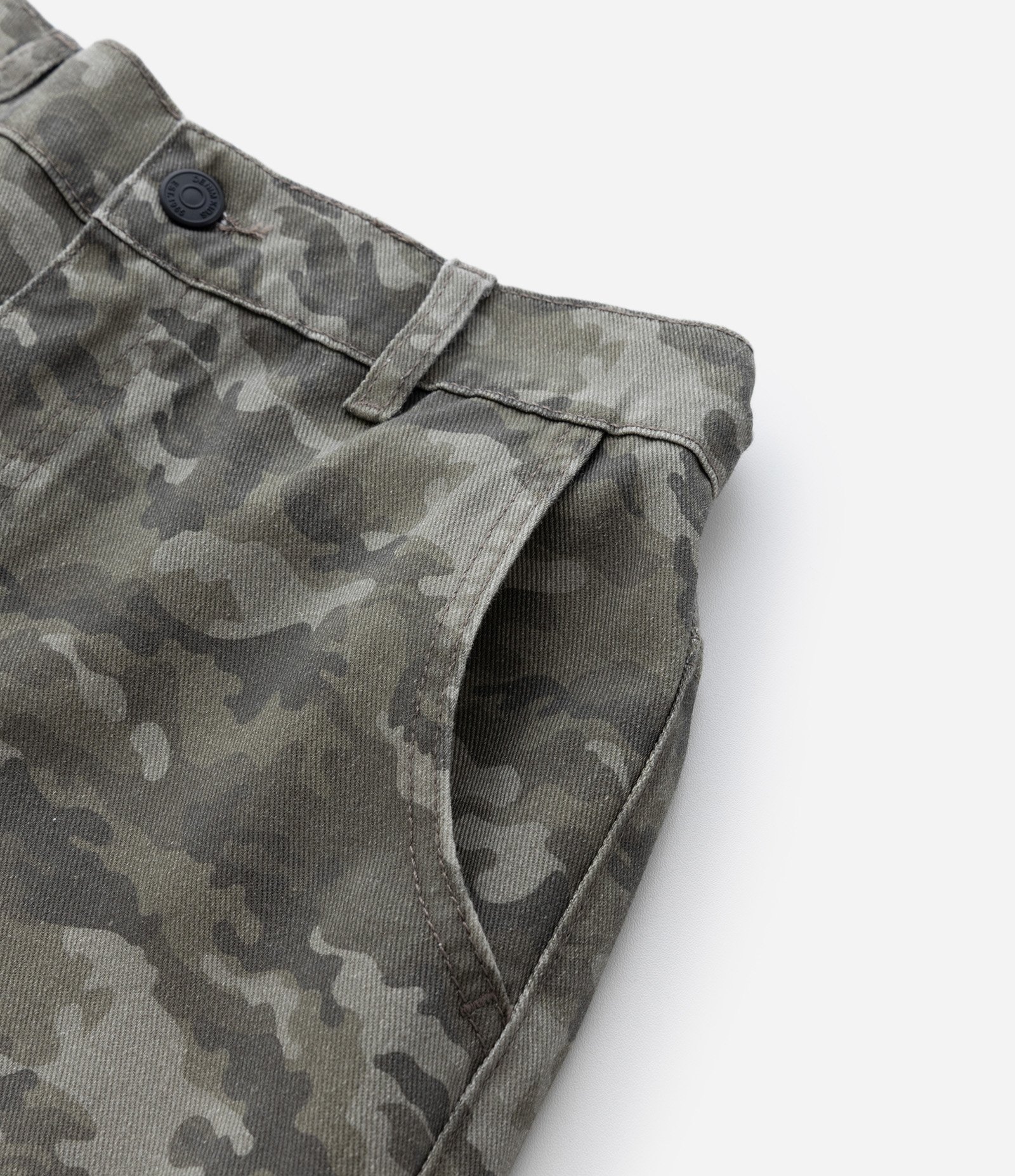 Calça Infantil Baggy com Estampa Camuflada – Tam 7 a 16 Anos Verde militar 4