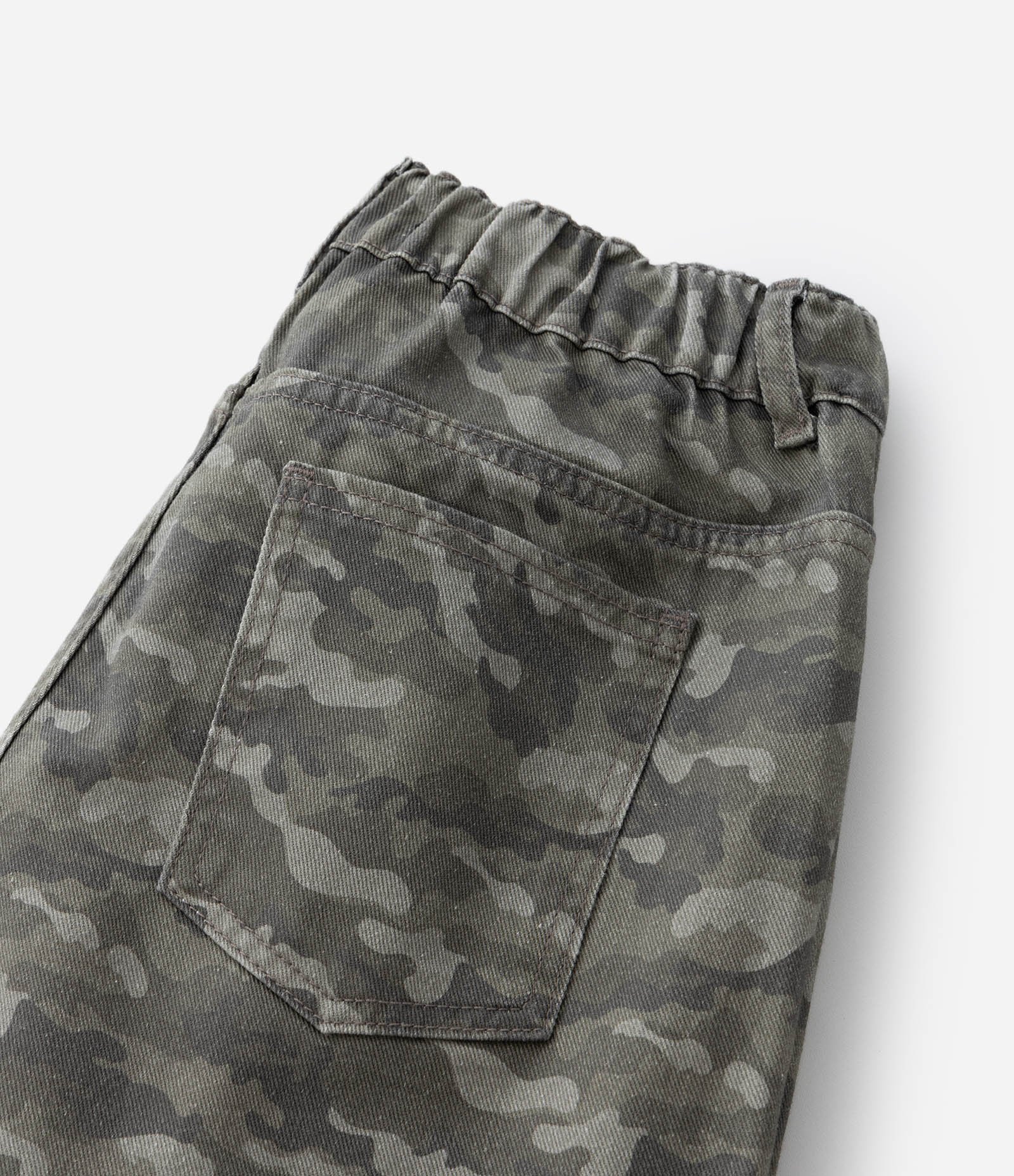 Calça Infantil Baggy com Estampa Camuflada – Tam 7 a 16 Anos Verde militar 7