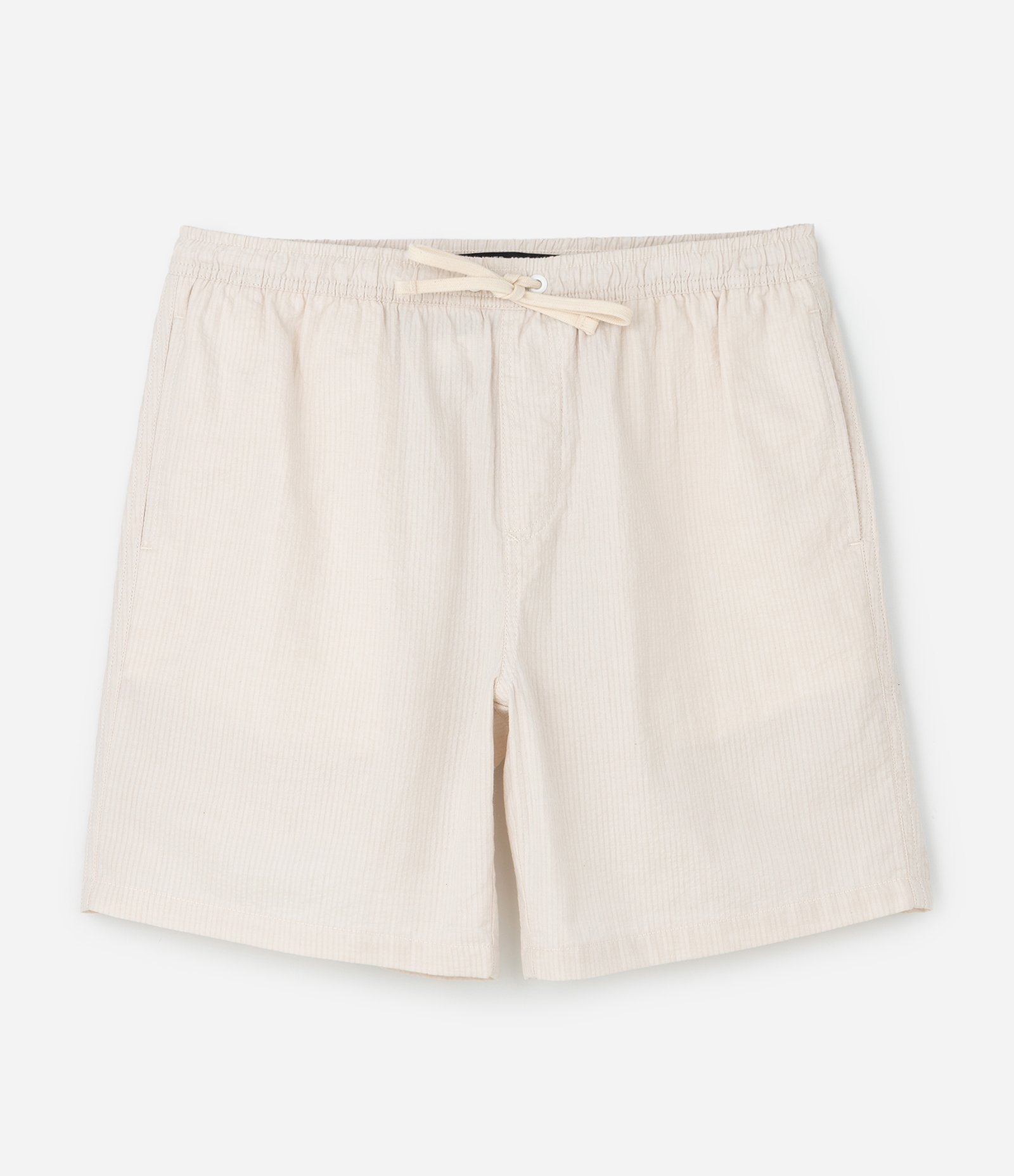 Bermuda Masculina Passeio Rajadinha com Cós Elástico Off White 5