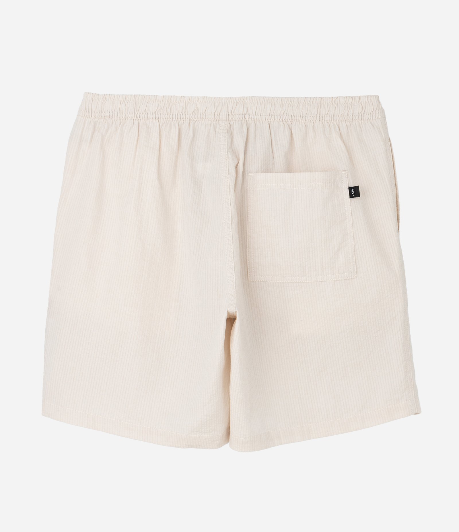 Bermuda Masculina Passeio Rajadinha com Cós Elástico Off White 6