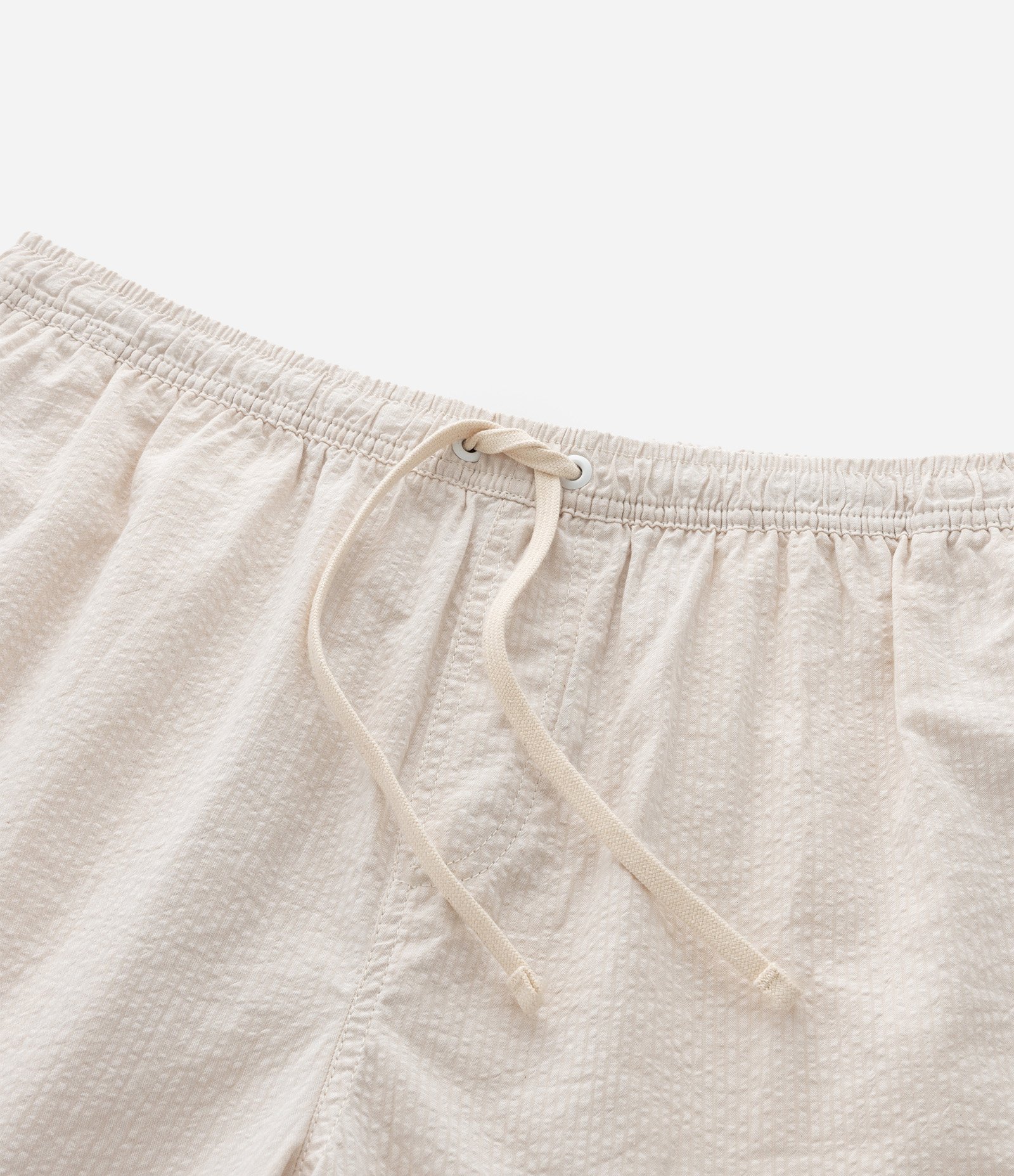 Bermuda Masculina Passeio Rajadinha com Cós Elástico Off White 9