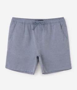 Bermuda Texturizada com Cós Elástico e Bolso Faca