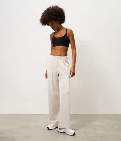 Calça Reta Esportiva em Peach Touch