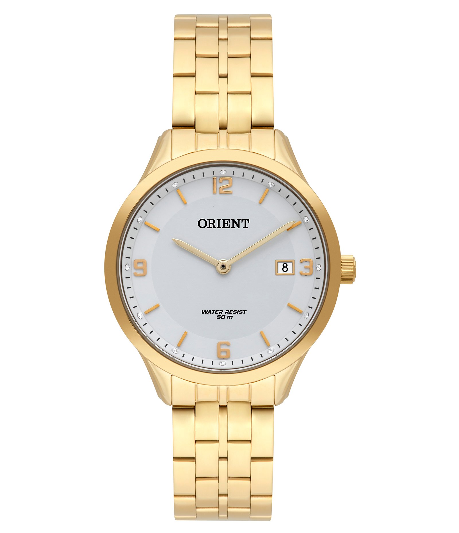 Relógio Analógico Orient em Aço FGSS1169 B2KX      Dourado 1