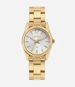 Kit Relógio Analógico Condor em Aço CO2035NMVK4K