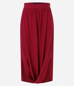 Saia Longa Balonê em Viscose com Cós Estruturado