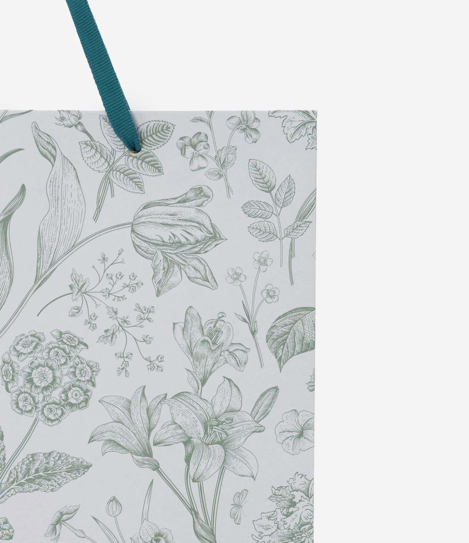 Embalagem de Presente Média com Estampa Floral Verde 2