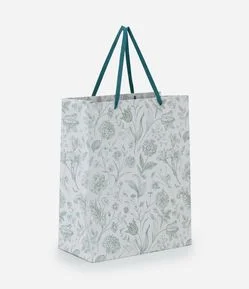 Embalagem de Presente Média com Estampa Floral