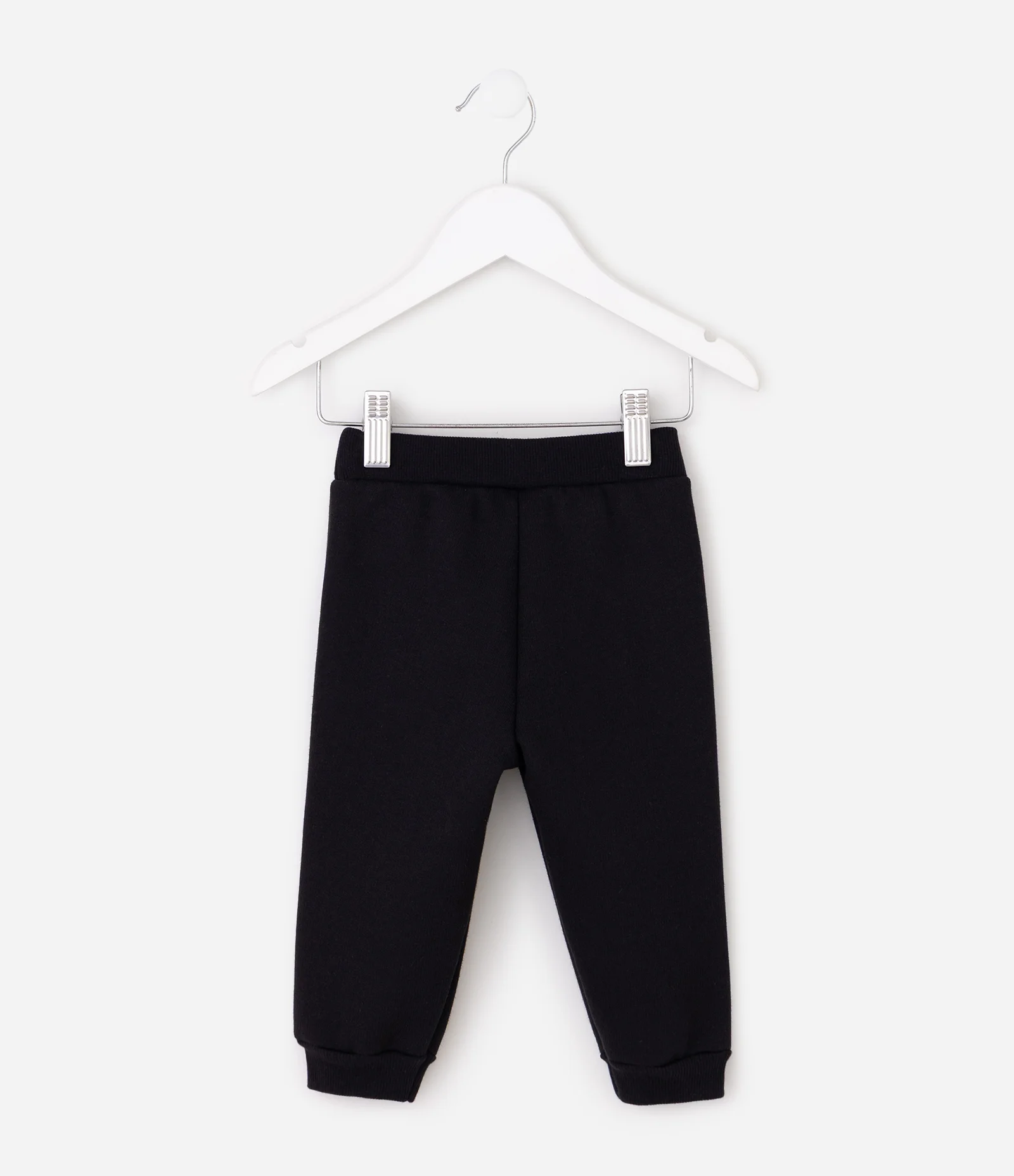 Calça Infantil Moletom com Felpa e Estampa de Urso – Tam 0 a 18 Meses Preto 2