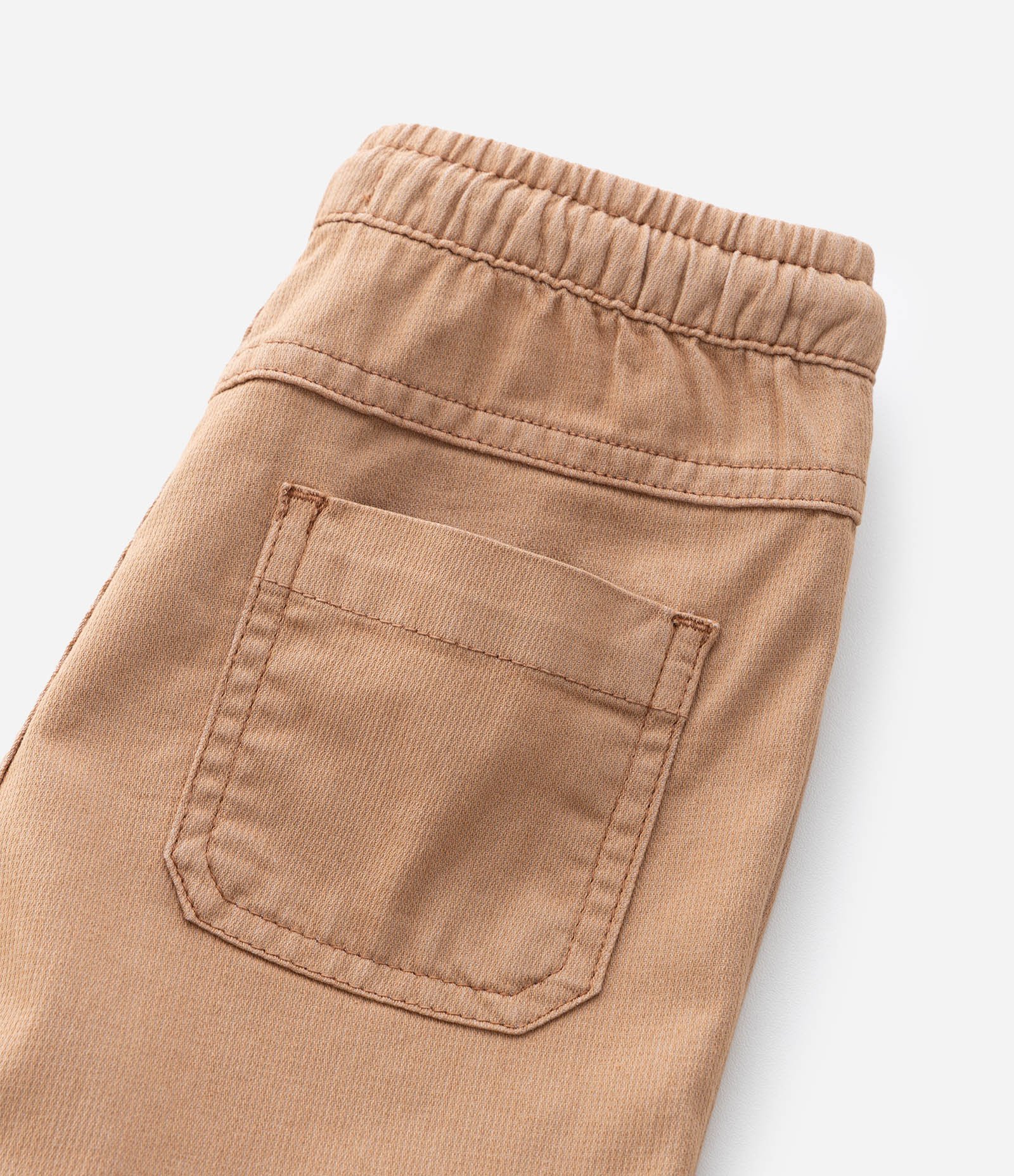 Bermuda Infantil em Sarja Cotelê com Cós Elástico – Tam 1 a 6 Anos Bege 6