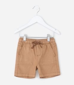 Bermuda Infantil em Sarja Cotelê com Cós Elástico – Tam 1 a 6 Anos