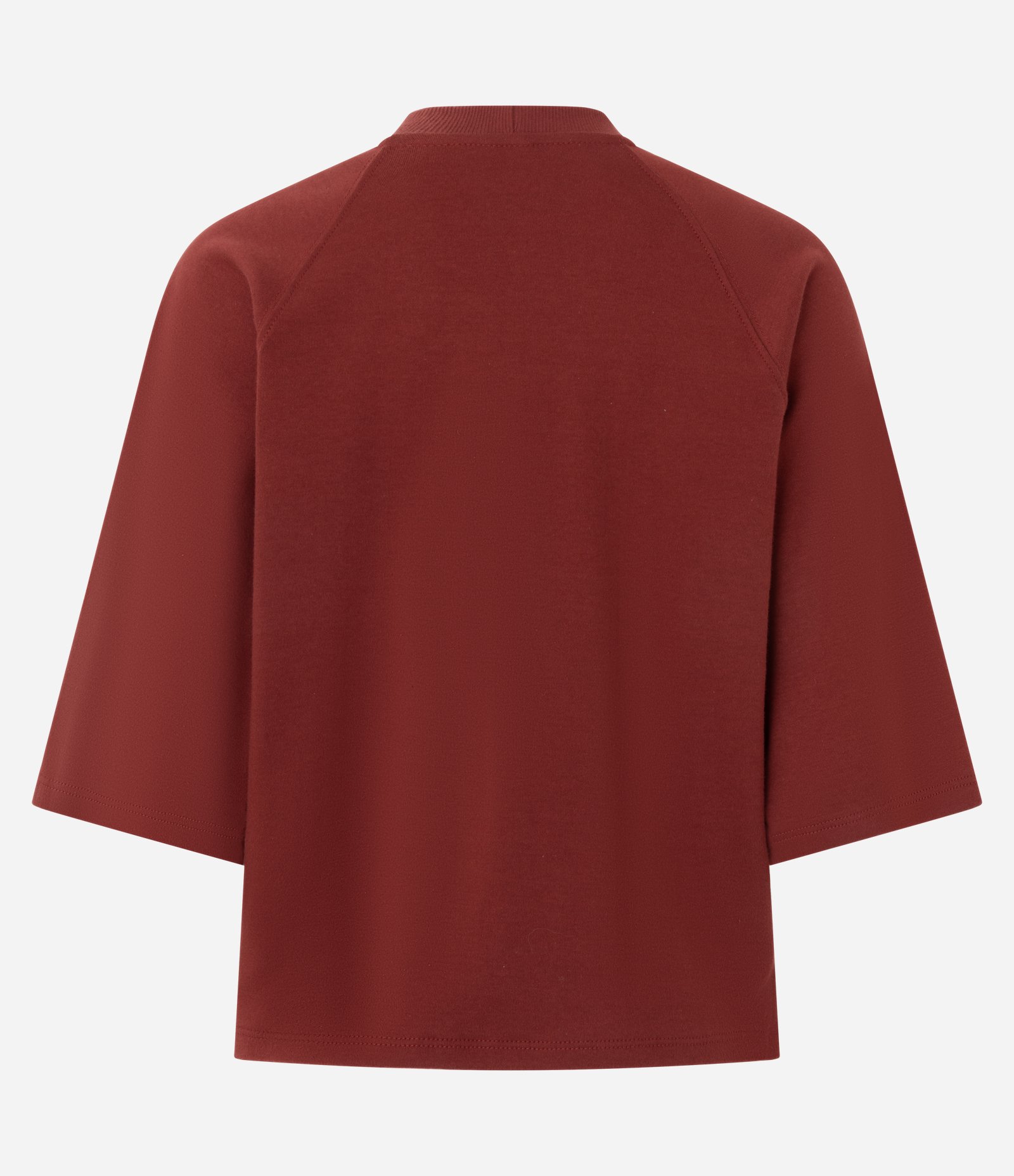 Camiseta Manga Raglan com Lettering Glam em Relevo Vermelho 3