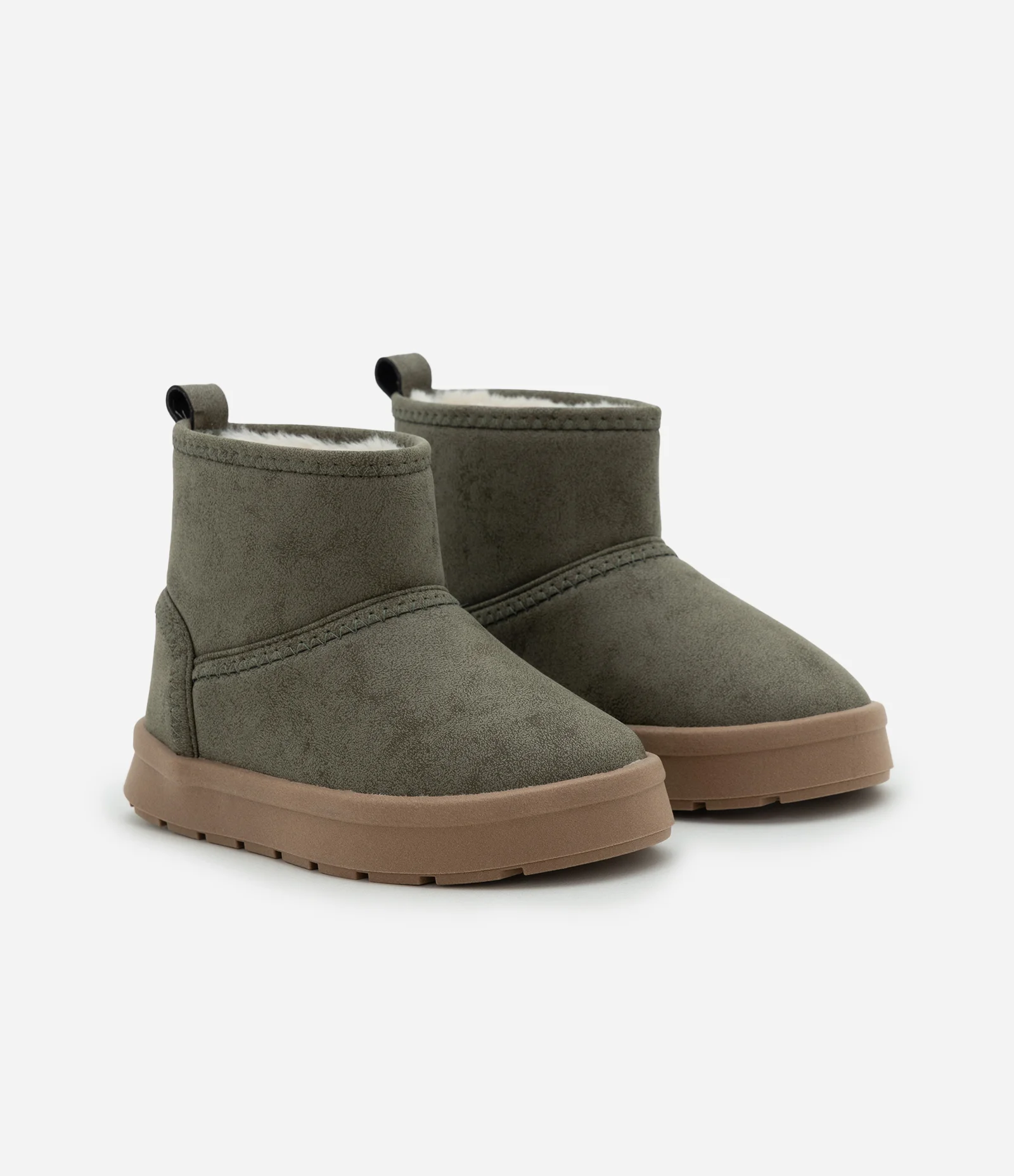 Bota Infantil Forrada com Pelinhos – Tam 20 a 27 Verde Musgo 1