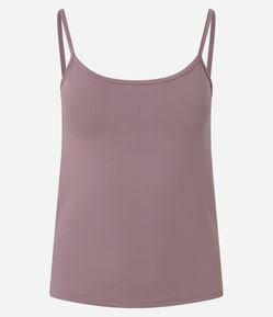 Blusa Básica em Poliamida com Alças Finas