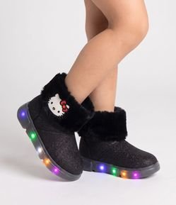 Bota Infantil Hello Kitty com LED e Pelinhos – Tam 20 a 27