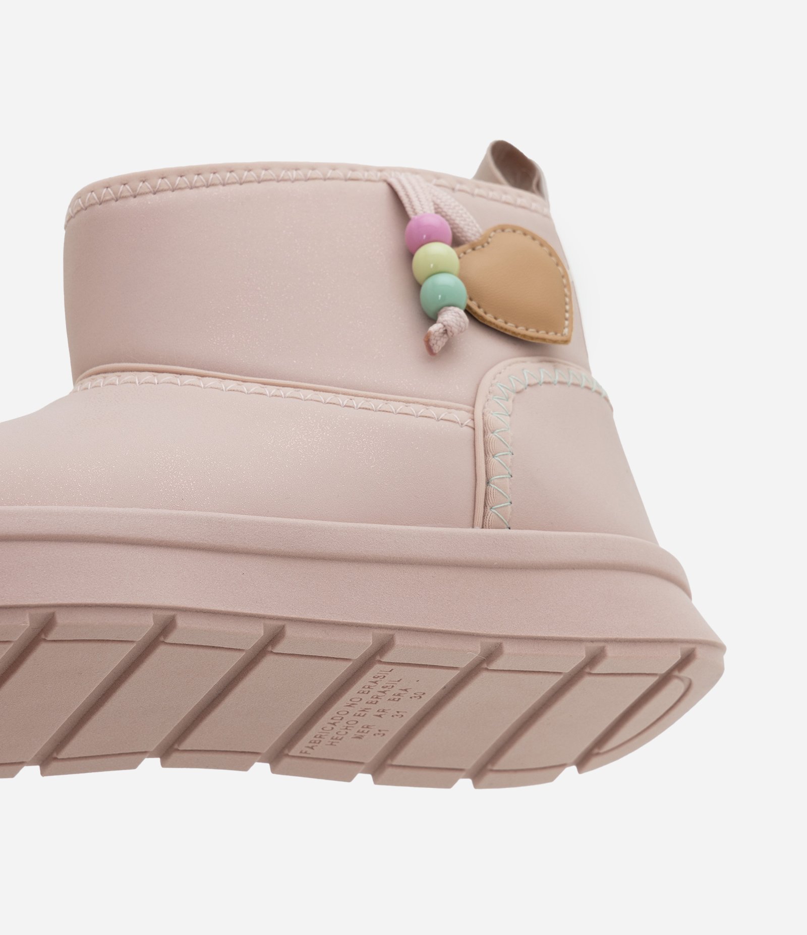 Bota Infantil Comfy com Pelinhos e Charms Coloridos – Tam 28 a 34 Rosa Claro 3