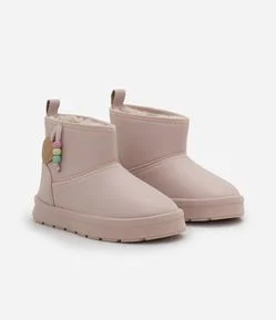 Bota Infantil Comfy com Pelinhos e Charms Coloridos – Tam 28 a 34
