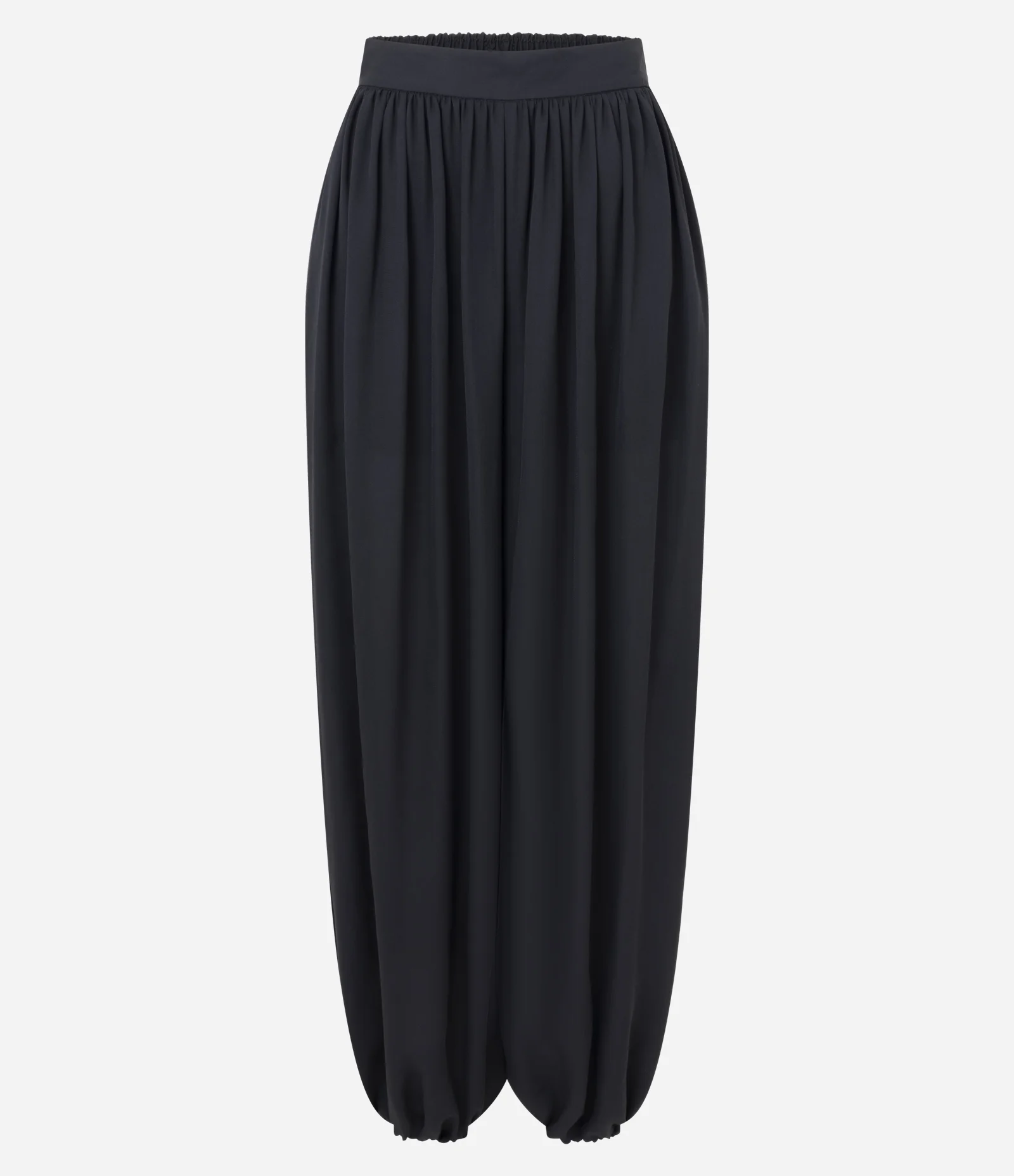 Calça Ballon com Transparência e Cós Elástico Preto 1