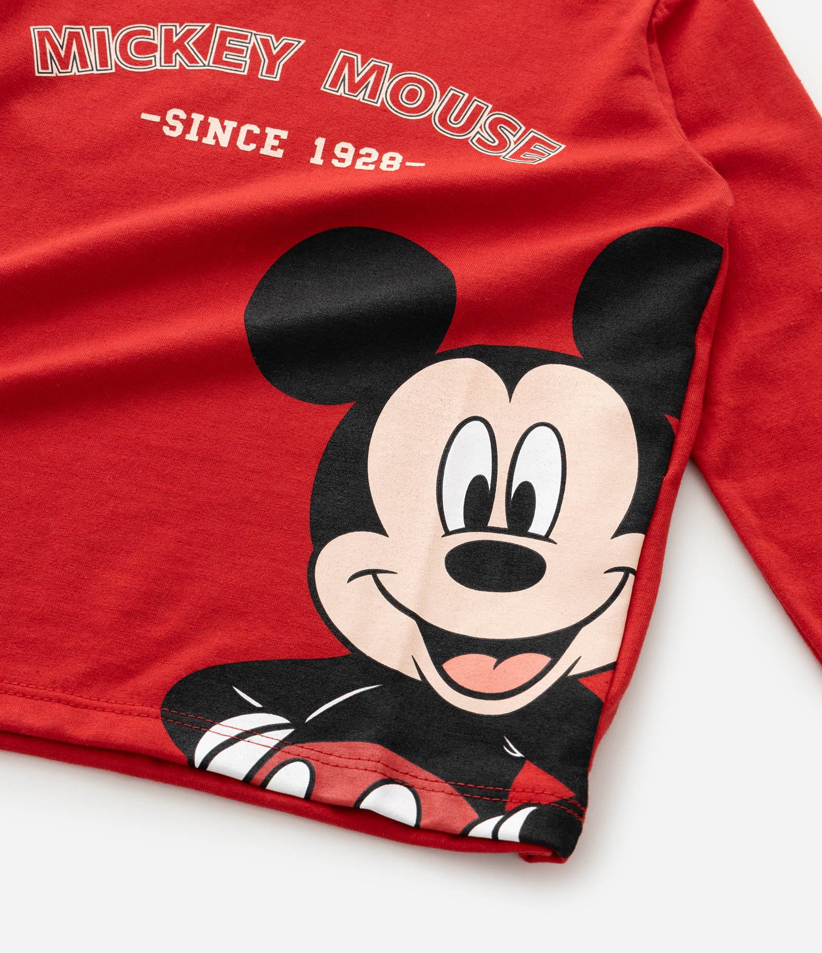 Camiseta Infantil com Estampa Mickey Mouse – Tam 1 a 6 Anos Vermelho 4