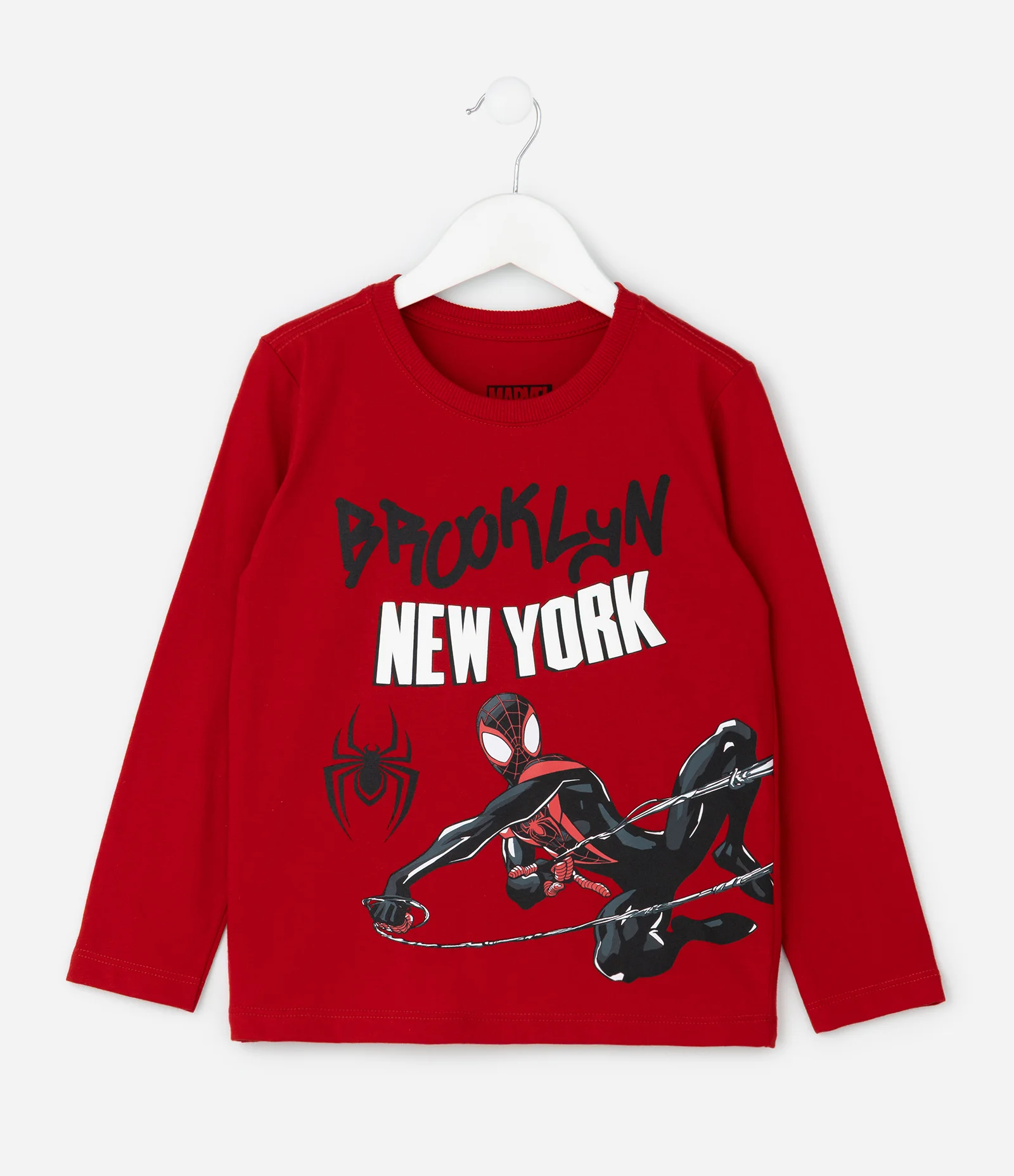 Camiseta Infantil em Algodão Estampa Homem Aranha - Tam 4 a 12 anos Vermelho 1