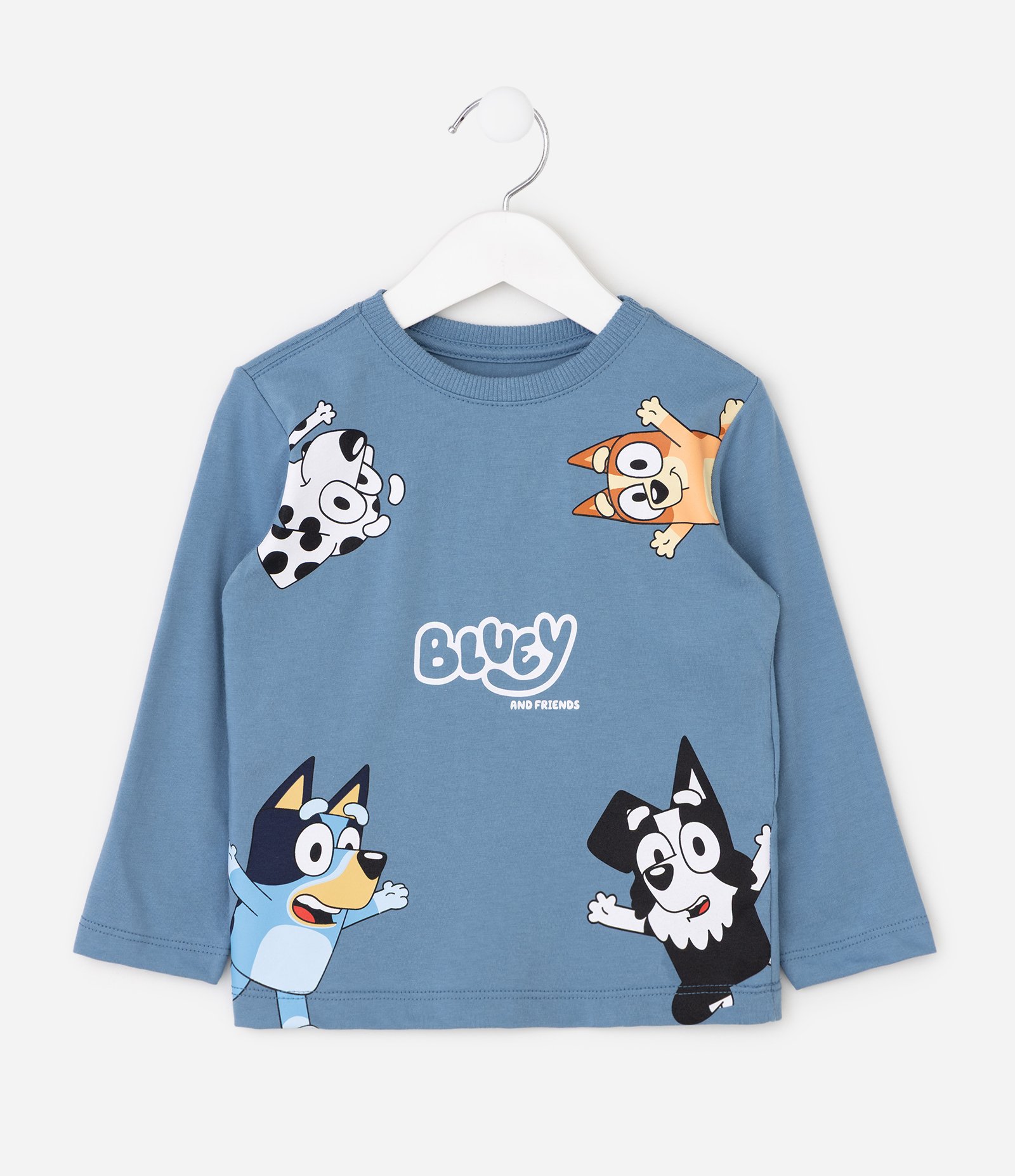 Camiseta Infantil com Estampa Bluey and Friends – Tam 2 a 6 Anos Azul 1
