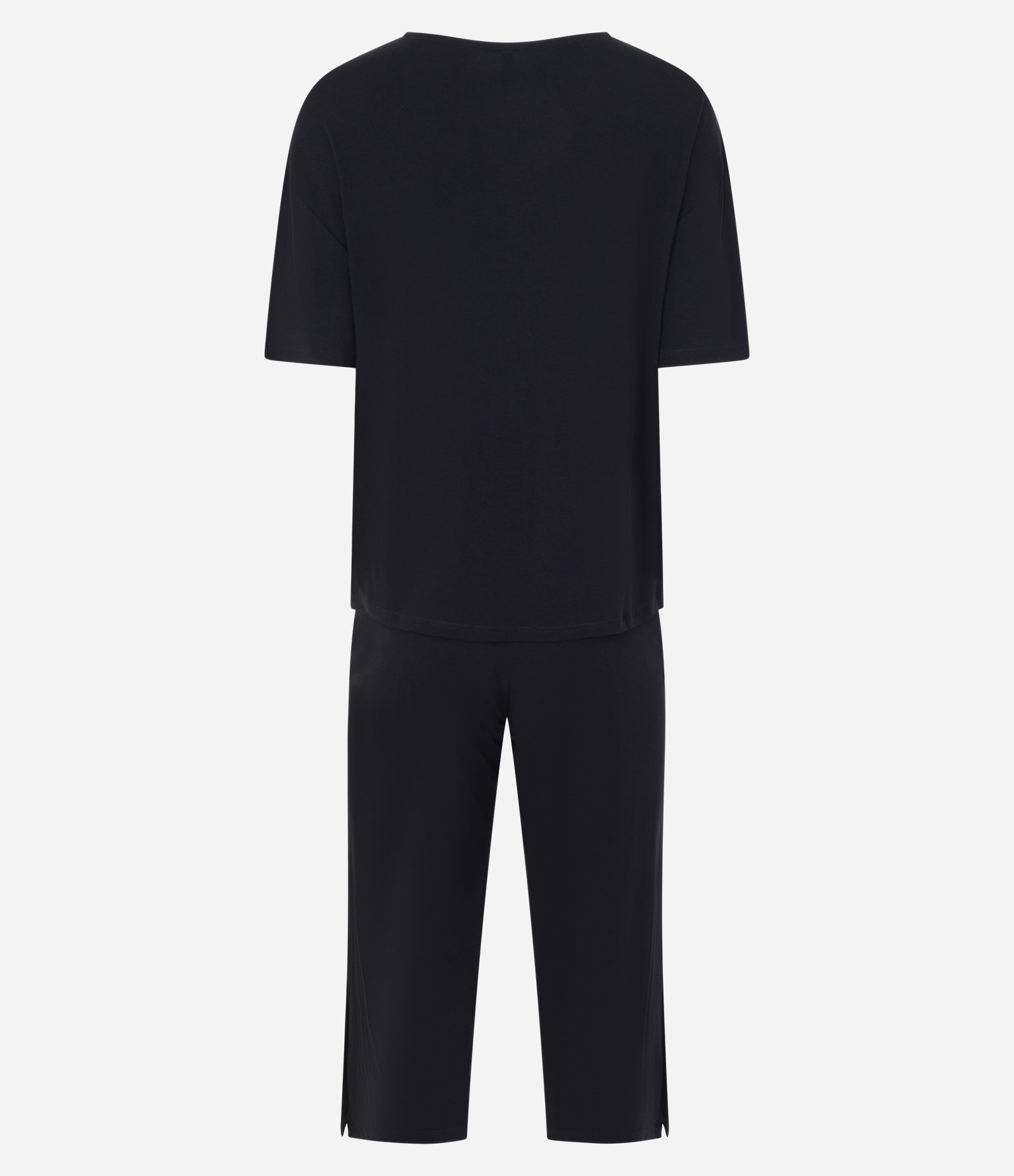 Pijama em Viscolycra com Renda na Gola Preto 3