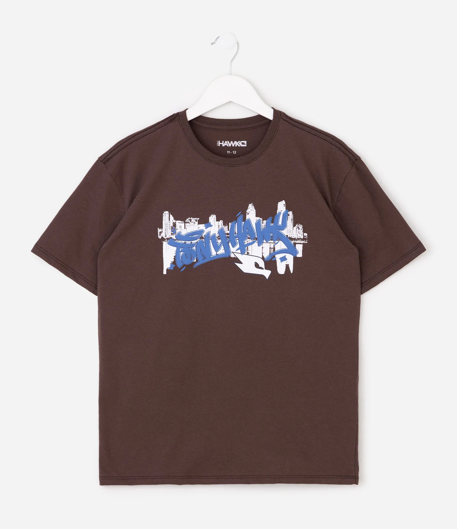 Camiseta Manga Curta Tony Hawk Grafitada - Tam 5 a 14 Anos Marrom 1