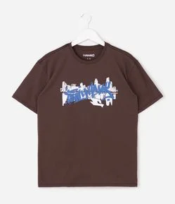 Camiseta Manga Curta Tony Hawk Grafitada - Tam 5 a 14 Anos