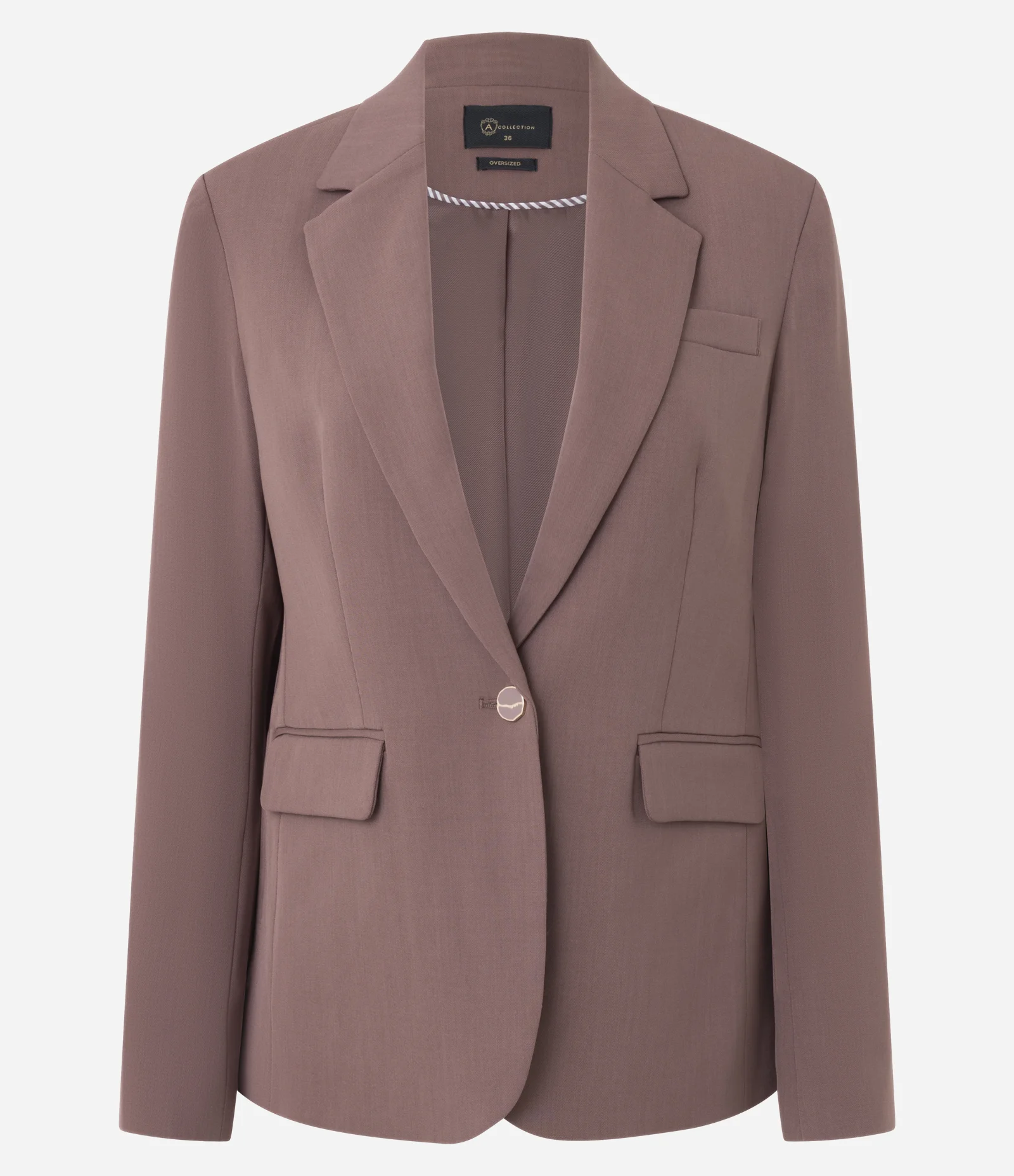 Blazer Comfort Estruturado com Forro Interno Marrom 5