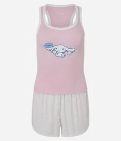 Pijama Curto em Viscolycra com Estampa Cinnamoroll