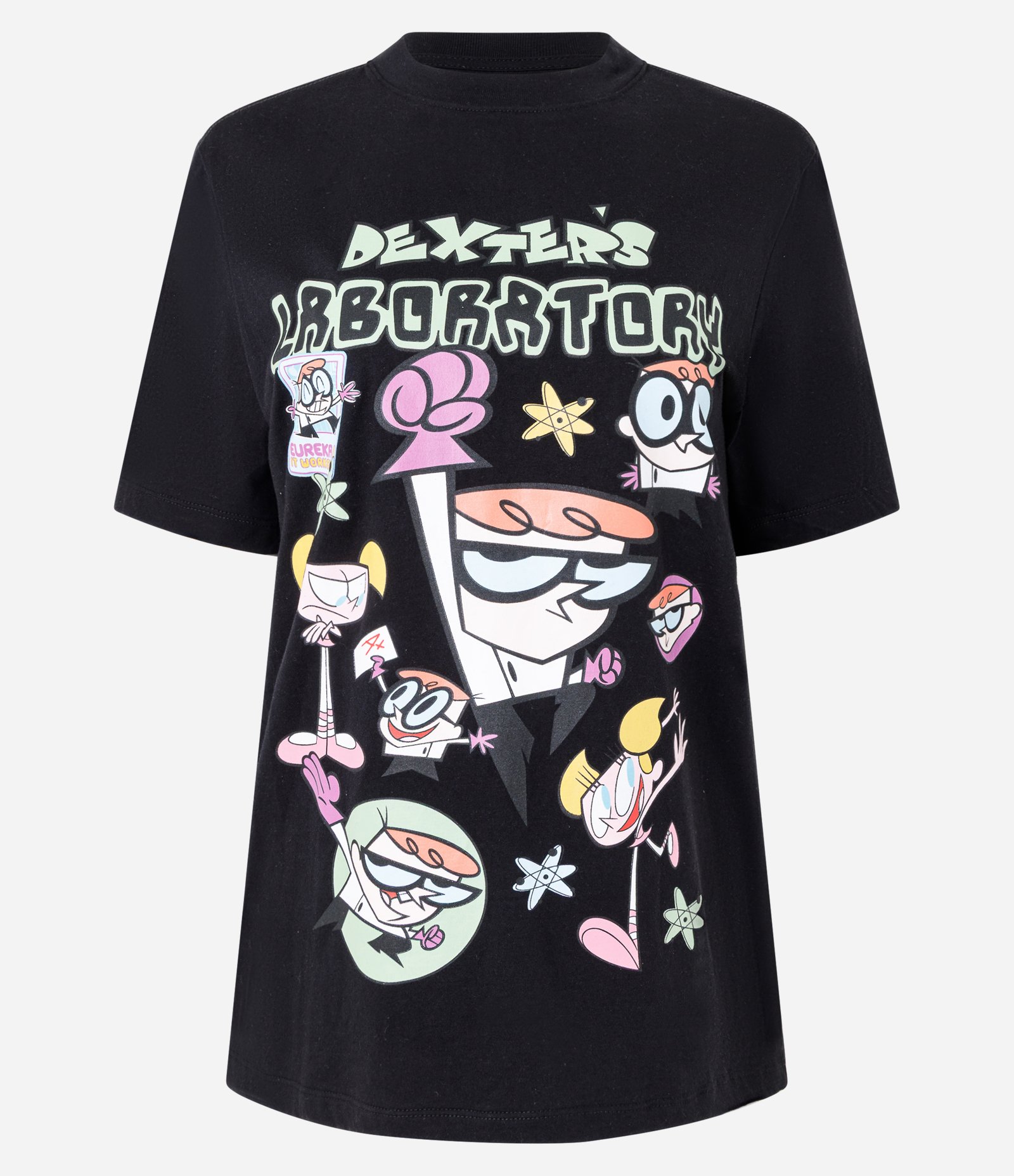 Camiseta em Algodão com Estampa Laboratório de Dexter Preto 5