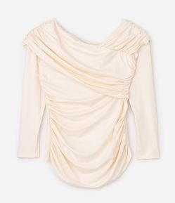 Blusa Ombro a Ombro com Drapeados Curve & Plus Size