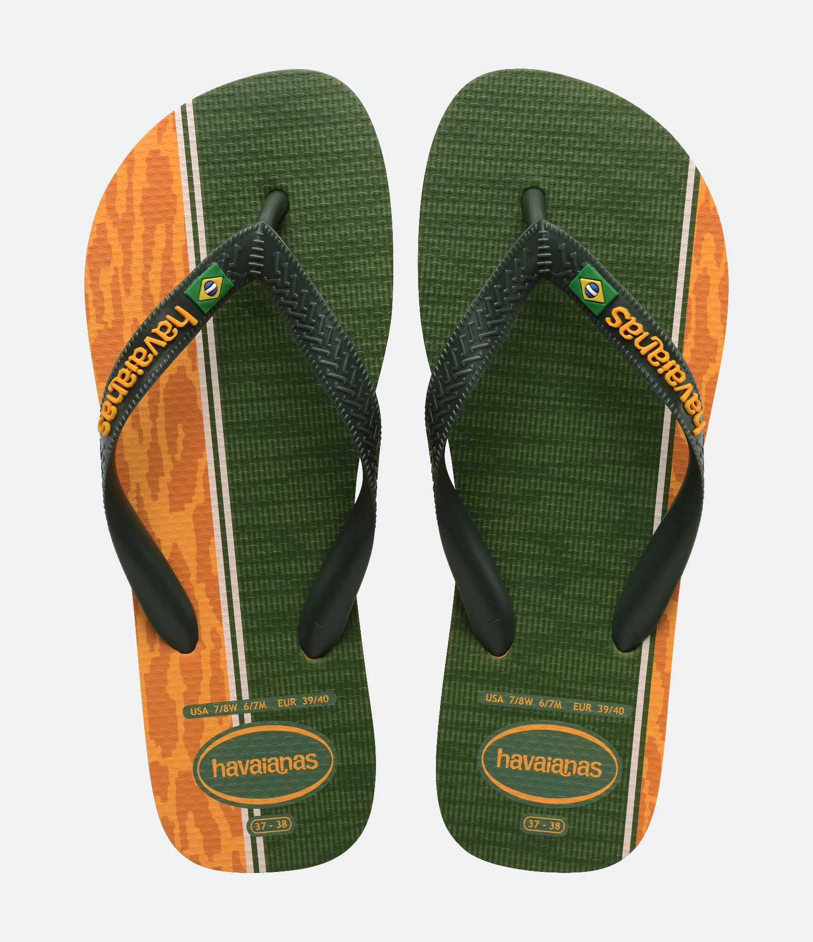 Chinelo Havaianas Tradicional Nações Brasil Verde 1