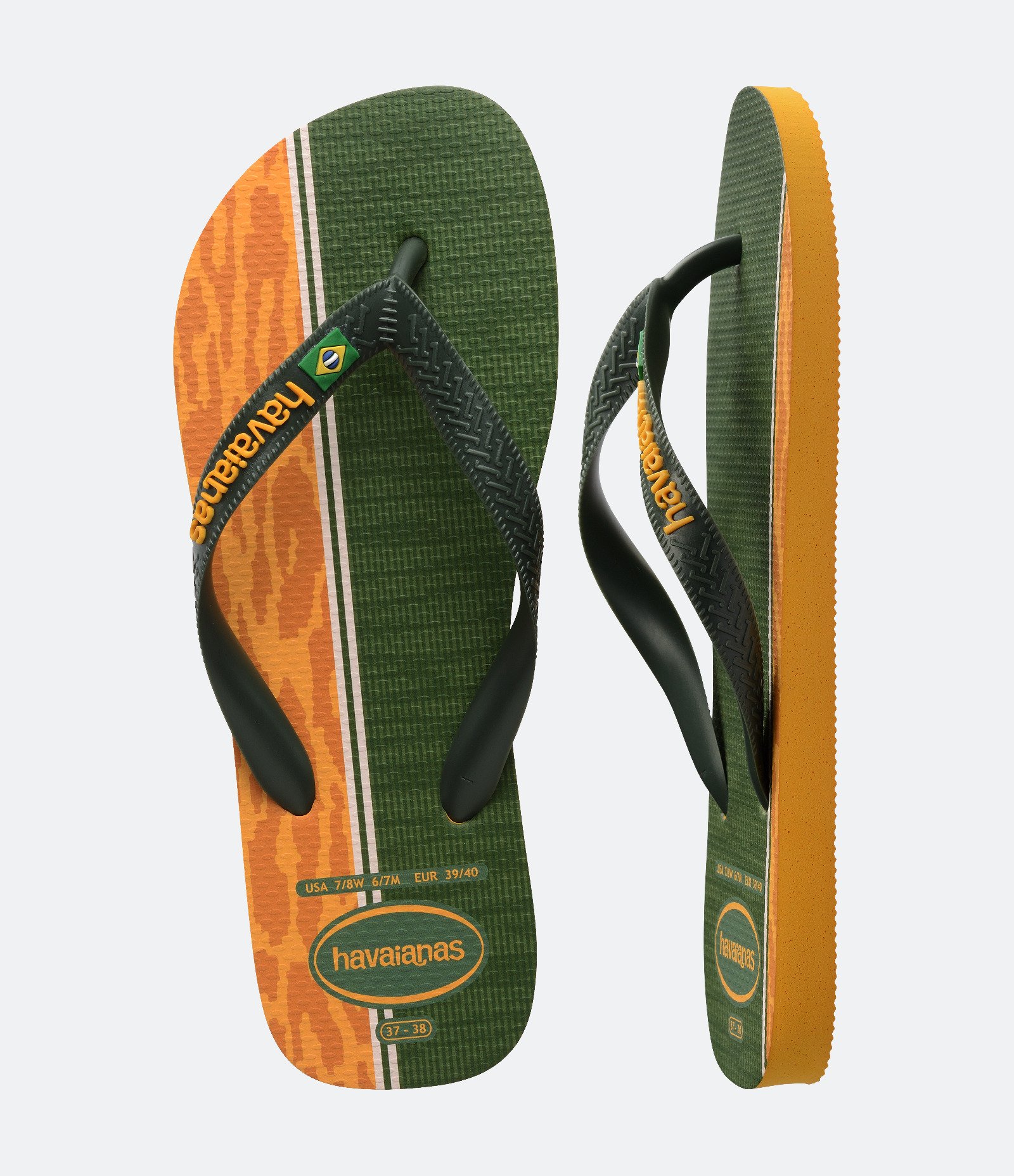 Chinelo Havaianas Tradicional Nações Brasil Verde 5
