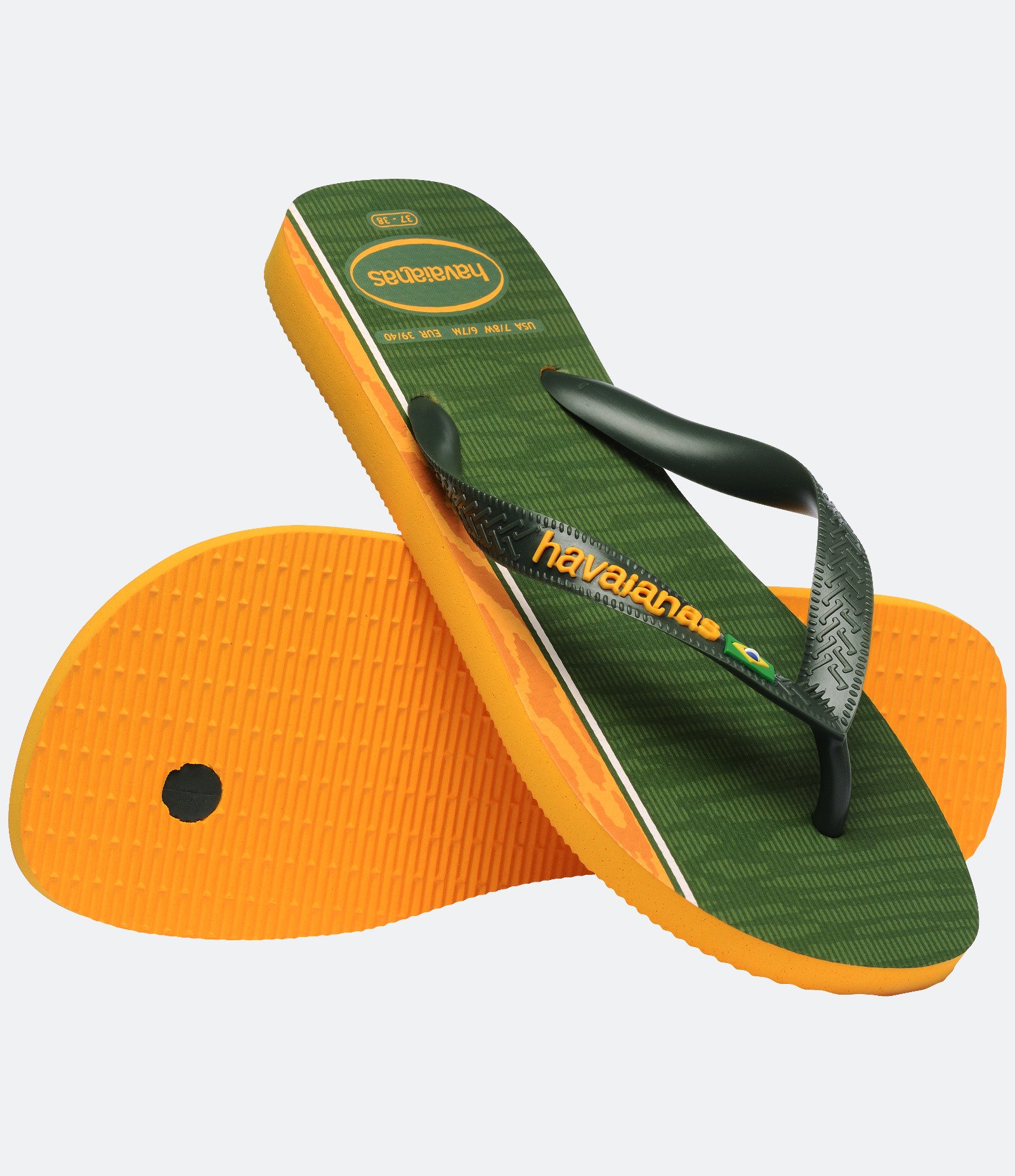 Chinelo Havaianas Tradicional Nações Brasil Verde 6