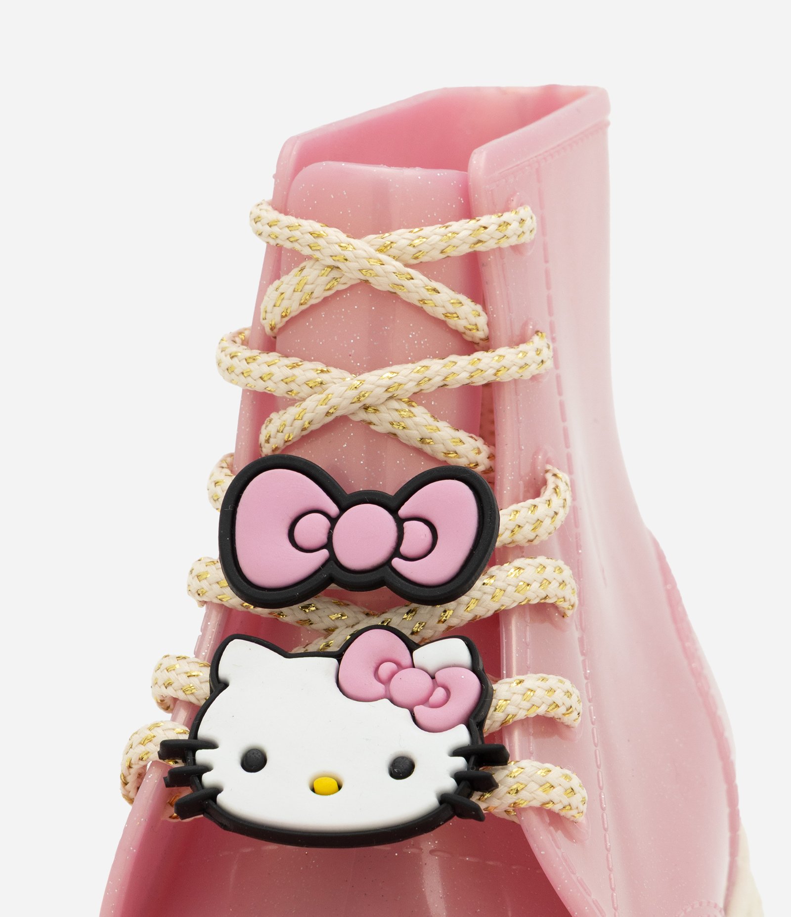Bota Infantil Coturno com Aplicação de Enfeite Hello Kitty - Tam 26 a 33 Rosa 3