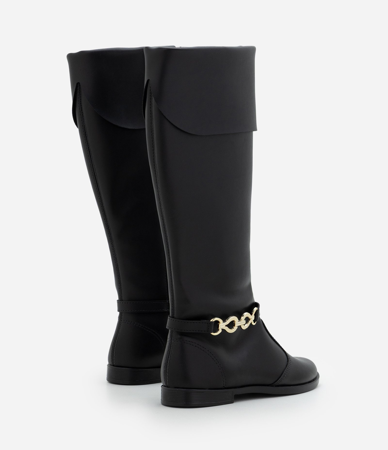 Bota Infantil Montaria com Detalhe Metálico e Cano Alto – Tam 26 a 35 Preto 2