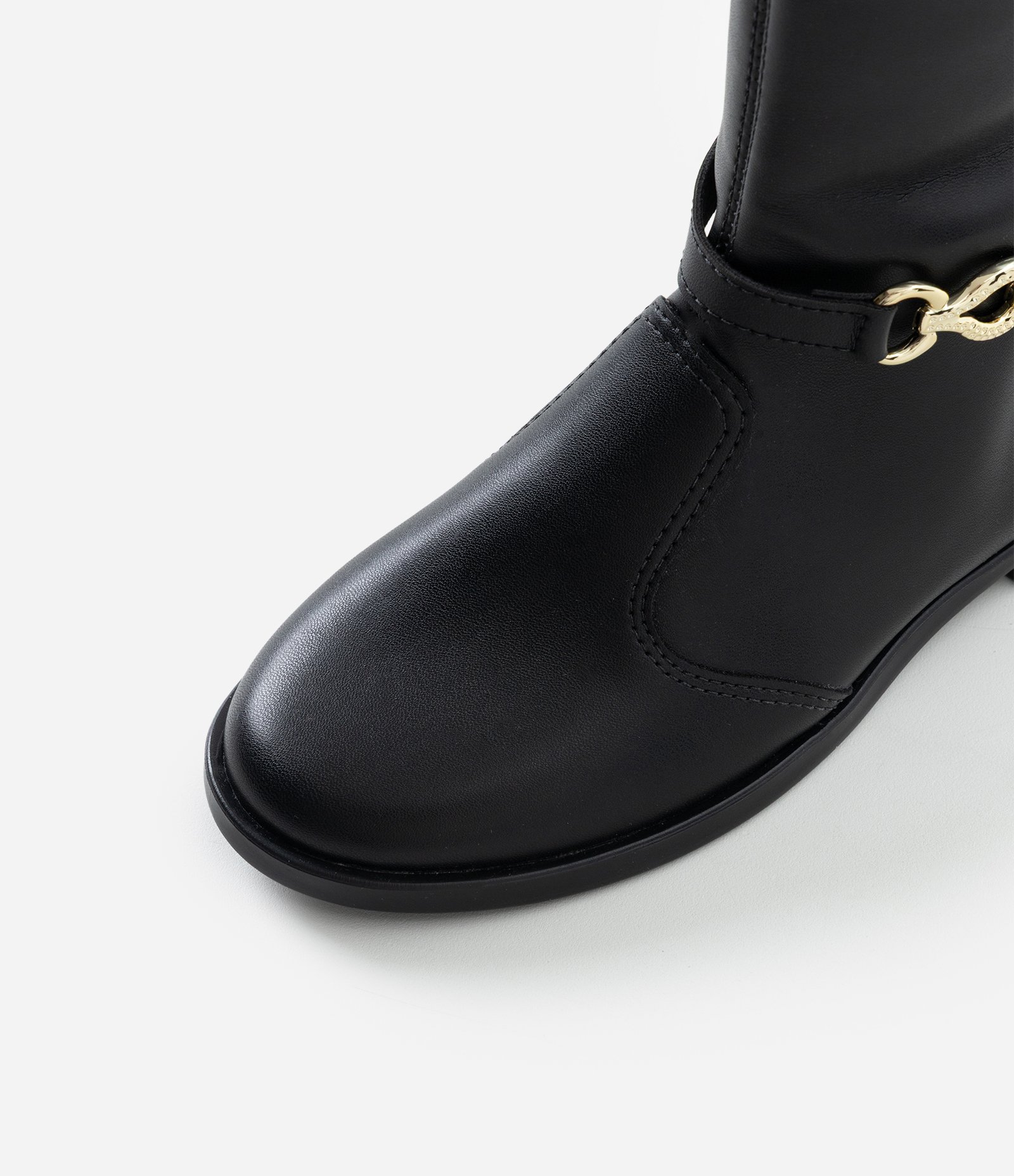 Bota Infantil Montaria com Detalhe Metálico e Cano Alto – Tam 26 a 35 Preto 5