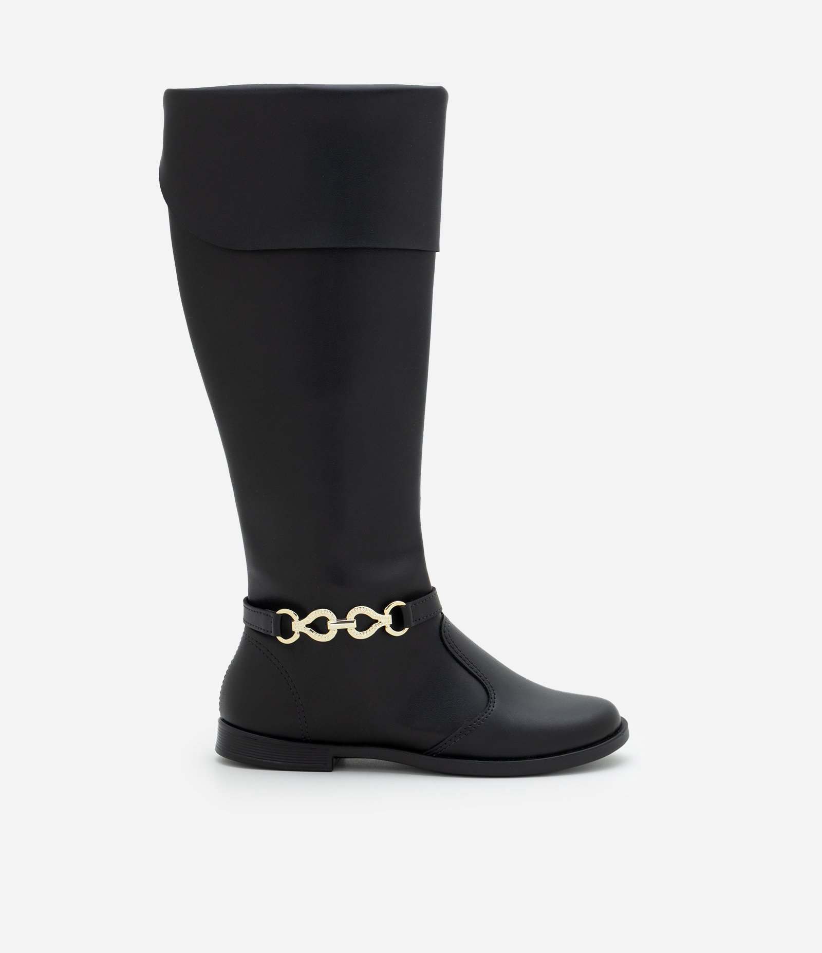 Bota Infantil Montaria com Detalhe Metálico e Cano Alto – Tam 26 a 35 Preto 6
