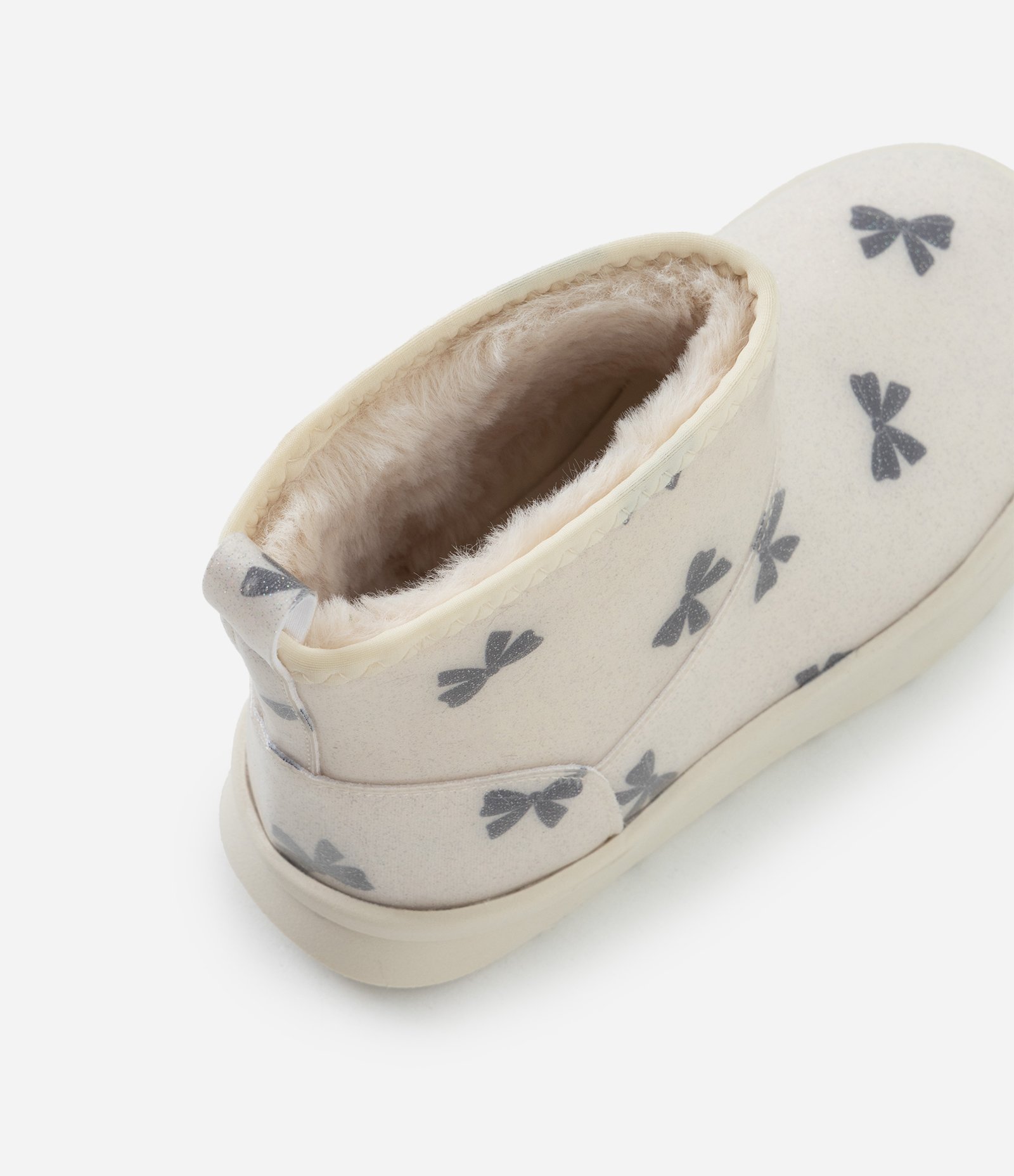 Bota Infantil com Estampa Laços e Forro Peluciado – Tam 20 a 33 Off White 4