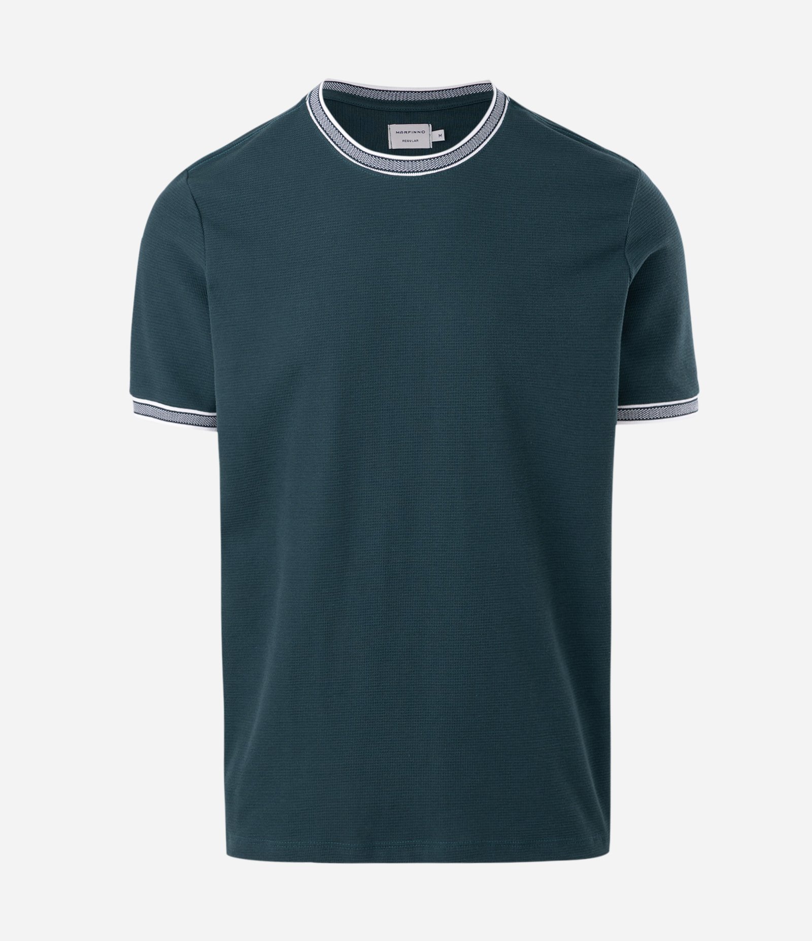 Camiseta Regular em Algodão Texturizado Verde 1