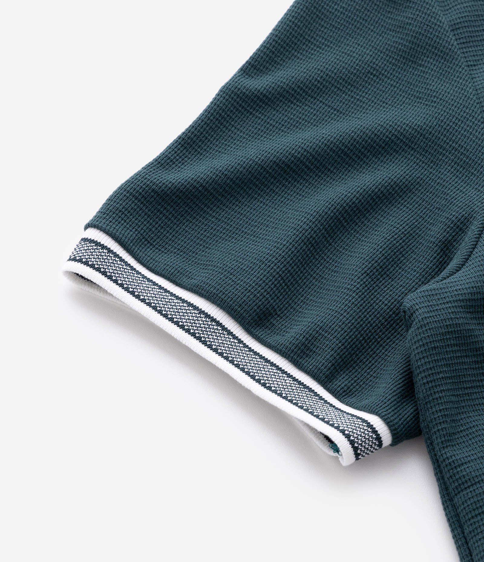 Camiseta Regular em Algodão Texturizado Verde 4