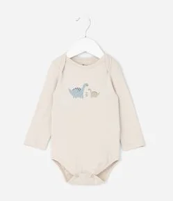 Body Infantil com Estampa de Dinossauro – Tam RN a 18 Meses
